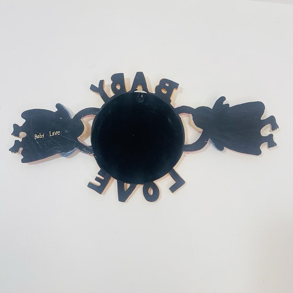 Signed Judie Bomberger Wall Hanging "Baby Love" Mirror Resin DAMAGED - Picture 7 of 9